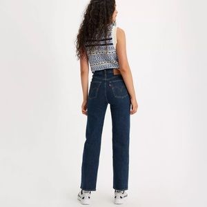 Levi’s RIBCAGE STRAIGHT ANKLE WOMEN'S JEANS Dark Was EUC